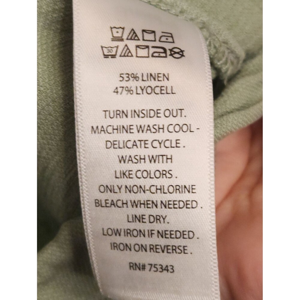 Christian Siriano Light Green Women's Linen Blend Utility Jacket Size M - Picture 3 of 12